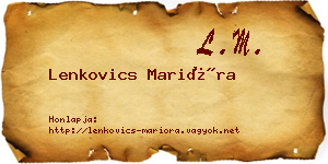 Lenkovics Marióra névjegykártya